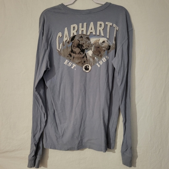 Unisex Carhartt medium relaxed fit long sleeve shirt blue NWOT - Picture 2 of 5